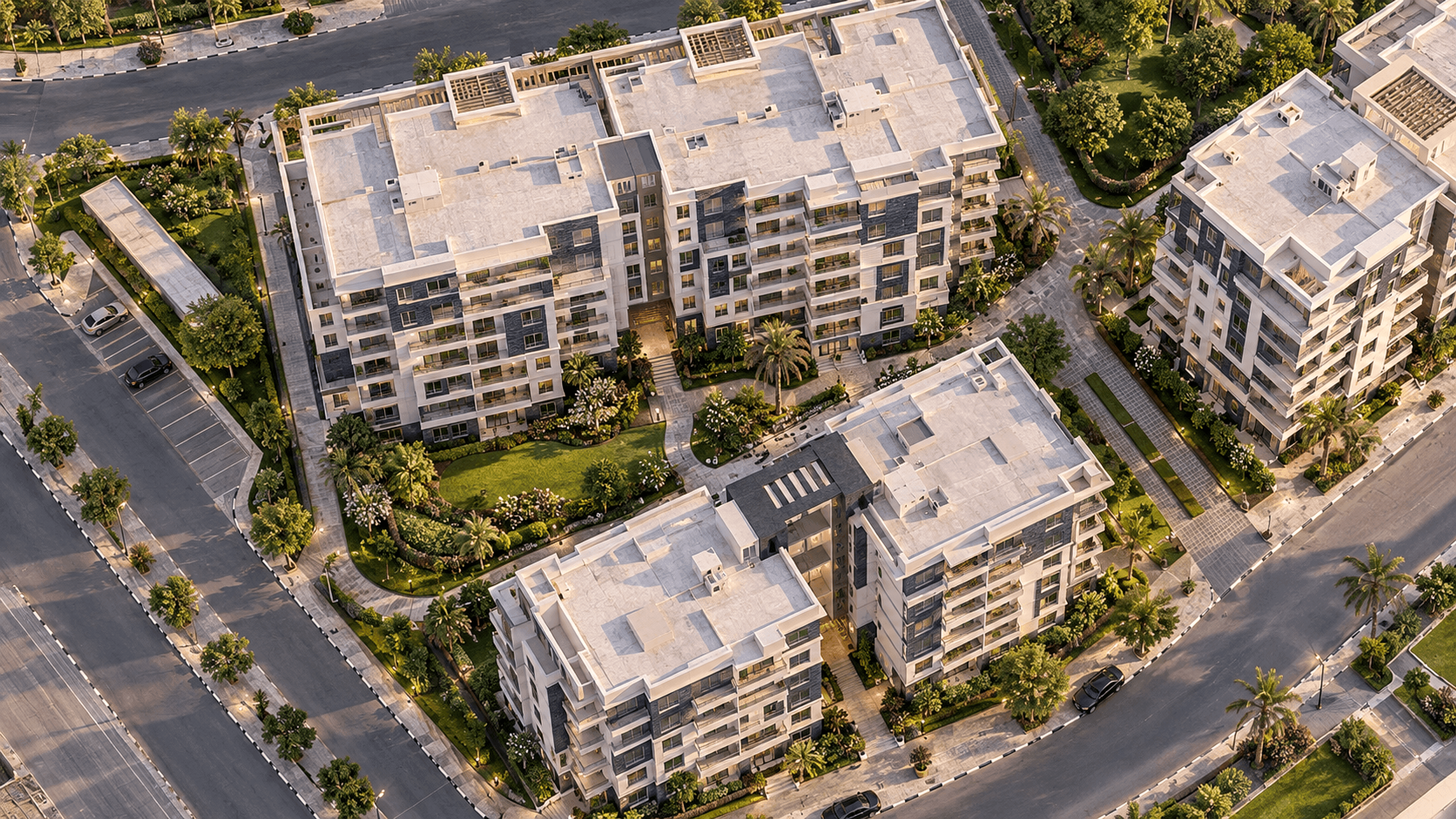 Aerial Master Landscape & Courtyards